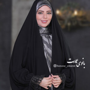 عبایی زمرد قیطون دار