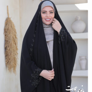 چادر عبایی نیلوفری